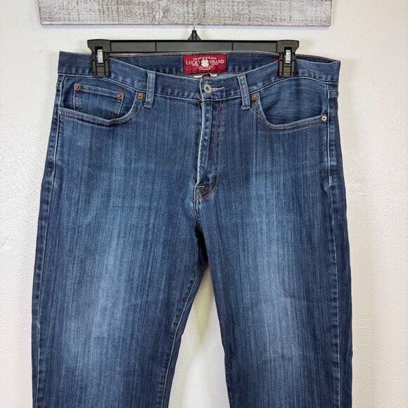 Lucky Brand 361 Vintage Straight Jeans Men's 36x32 Blue Cotton5 Pocket Logo - Picture 3 of 16